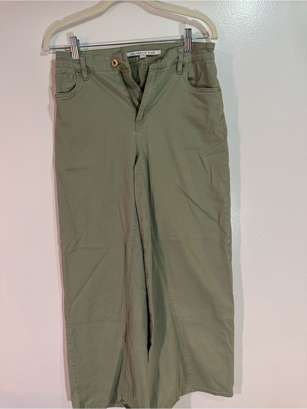 Celebrity Pink Olive Green Barrel Jeans